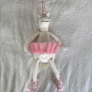 Jellycat Dancing Darcey Pink and White Unicorn Plush Toy